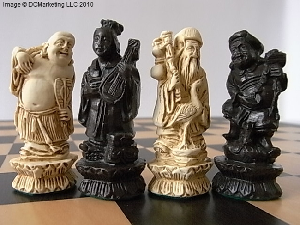 Chinese Plain Theme Chess Set